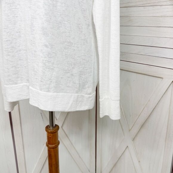 Victoria’s Secret Bombshell Burnout Slub Knit Long Sleeve Tee Shirt White Small - Picture 8 of 14